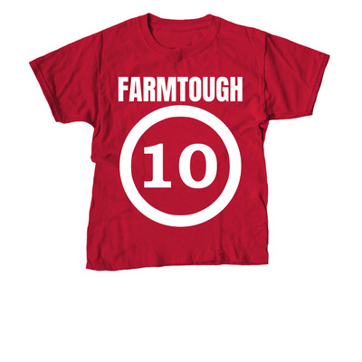 10 FarmTough Tee, a Red Youth Unisex Tee