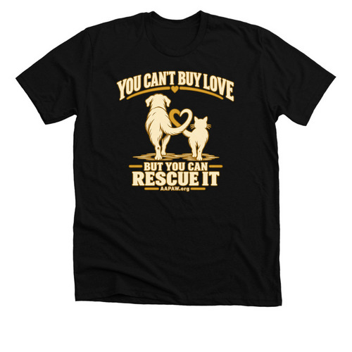 Rescue Love&nbsp;, a Solid Black Blend Premium Unisex Tee