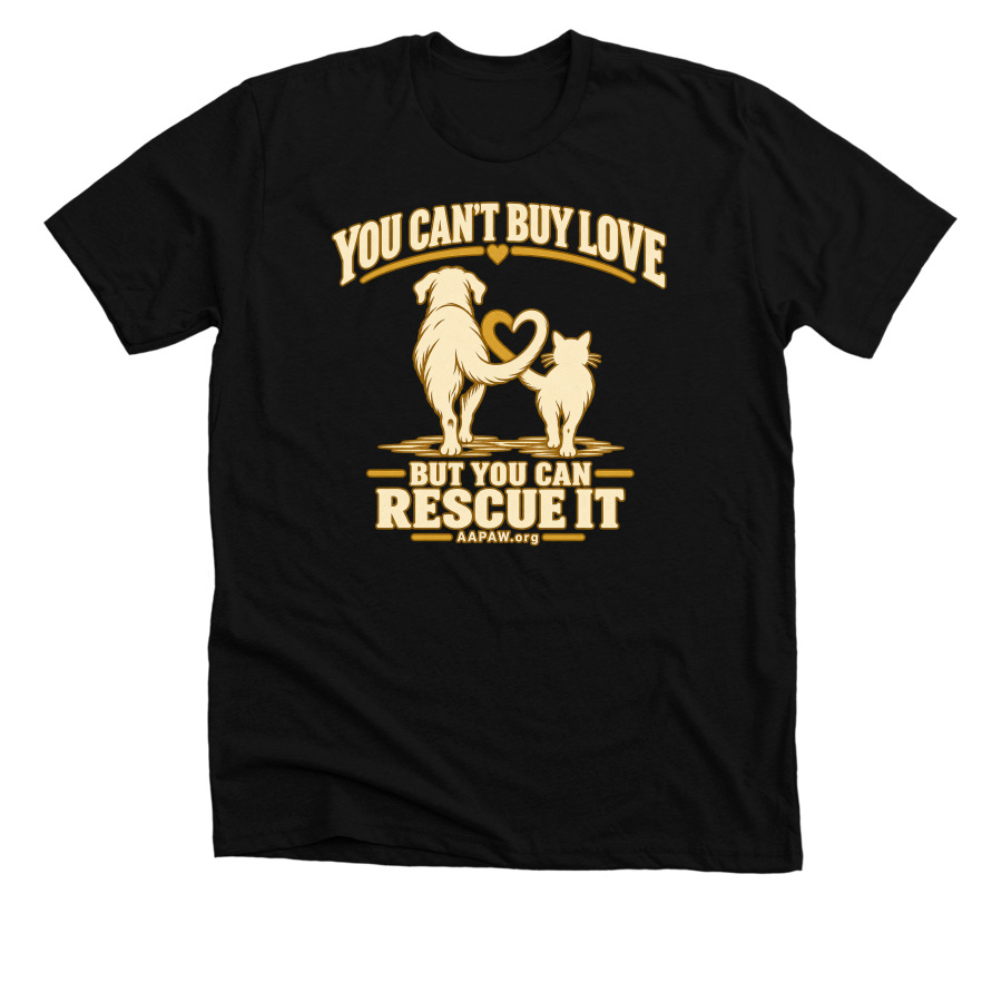 Rescue Love&nbsp;, a Solid Black Blend Premium Unisex Tee