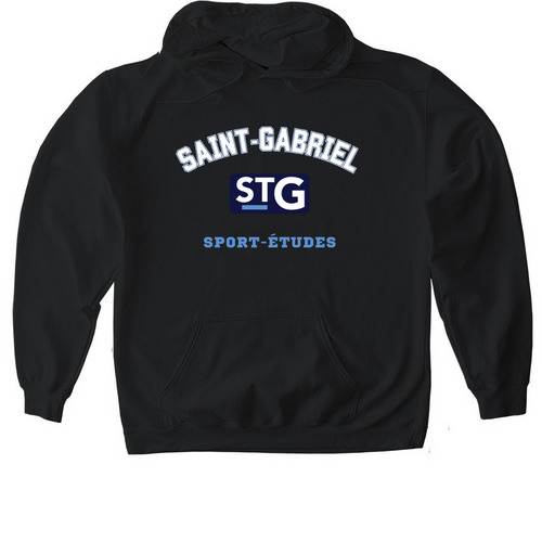 Saint-Gabriel Player Hoodie, a Black Gildan Softstyle Pullover Hoodie