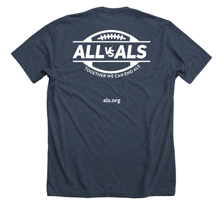HOU vs ALS, a Heather Midnight Navy Premium Unisex Tee (back-view)