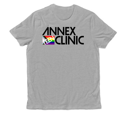 Annex Teen Clinic (Pride), a Granite Grey Heather Allmade Organic Cotton Unisex Tee