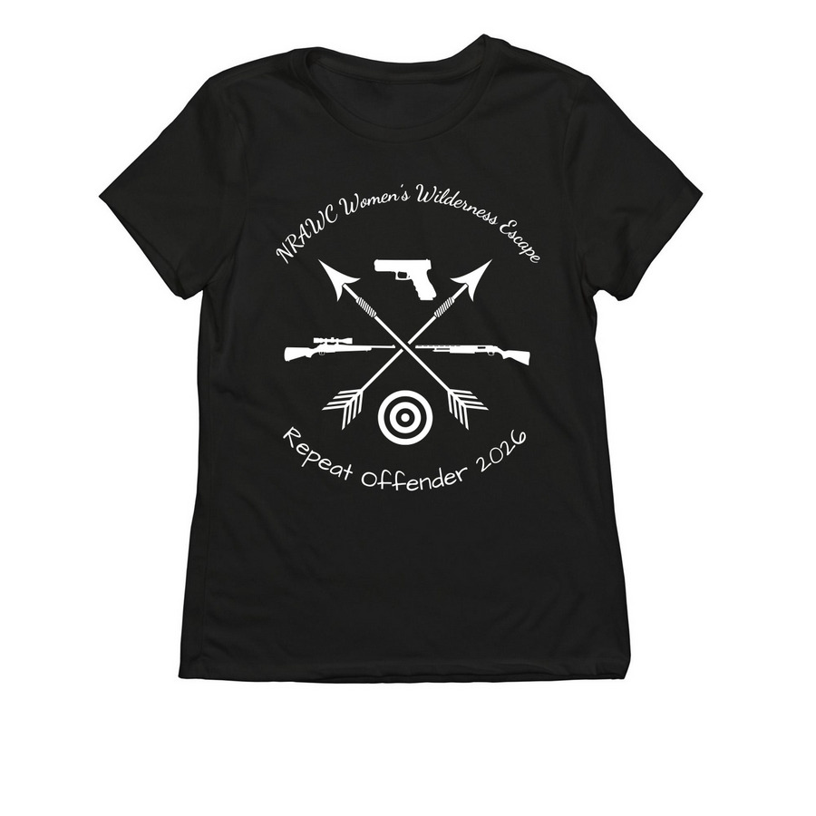 Women?s Wilderness Escape Repeat Offender&nbsp;, a Deep Black Allmade Eco Triblend Women?s Tee