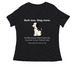 Bark Less. Wag More. Humor is our friend too., a Black Women's Relaxed V-Neck Tee