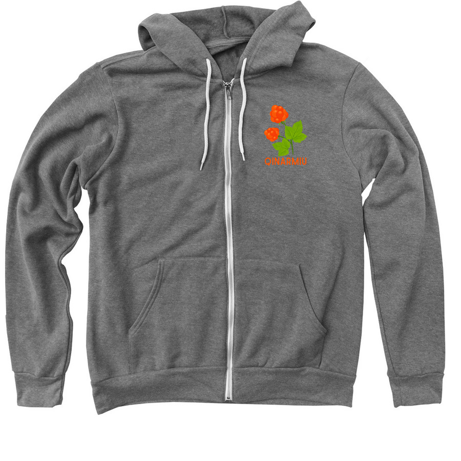 Qinarmiu Salmonberry&nbsp;, a Deep Heather Zip Up Hoodie