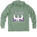 Borzoi Life, a Lichen Green Allmade Organic Cotton Mineral Dye Hoodie Tee