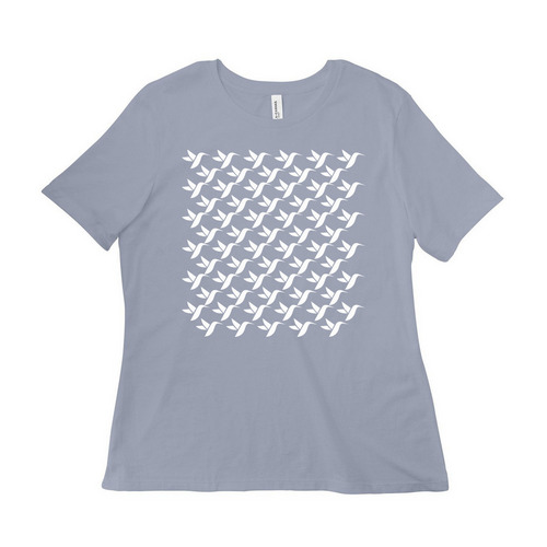 White Flock Nest Shirts, a Vintage Denim Women?s Relaxed Cotton Tee