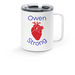 Owen Strong travel coffee mug, a White Stainless Steel Travel Mug