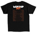 Worship Set List, a Black Classic Unisex Tee (back-view)
