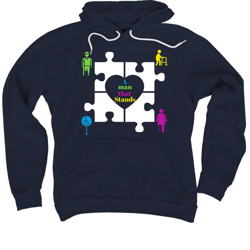 AmanthatStands, a Navy Premium Pullover Hoodie
