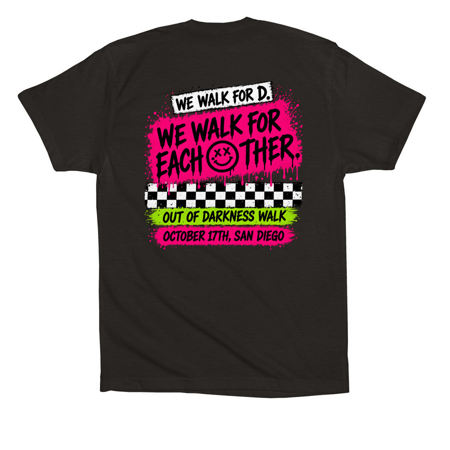 D's Degenerates, a Black Premium Cotton Tee (back-view)