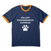 Campaign Tee, a Navy/ Gold Cotton Ringer Tee