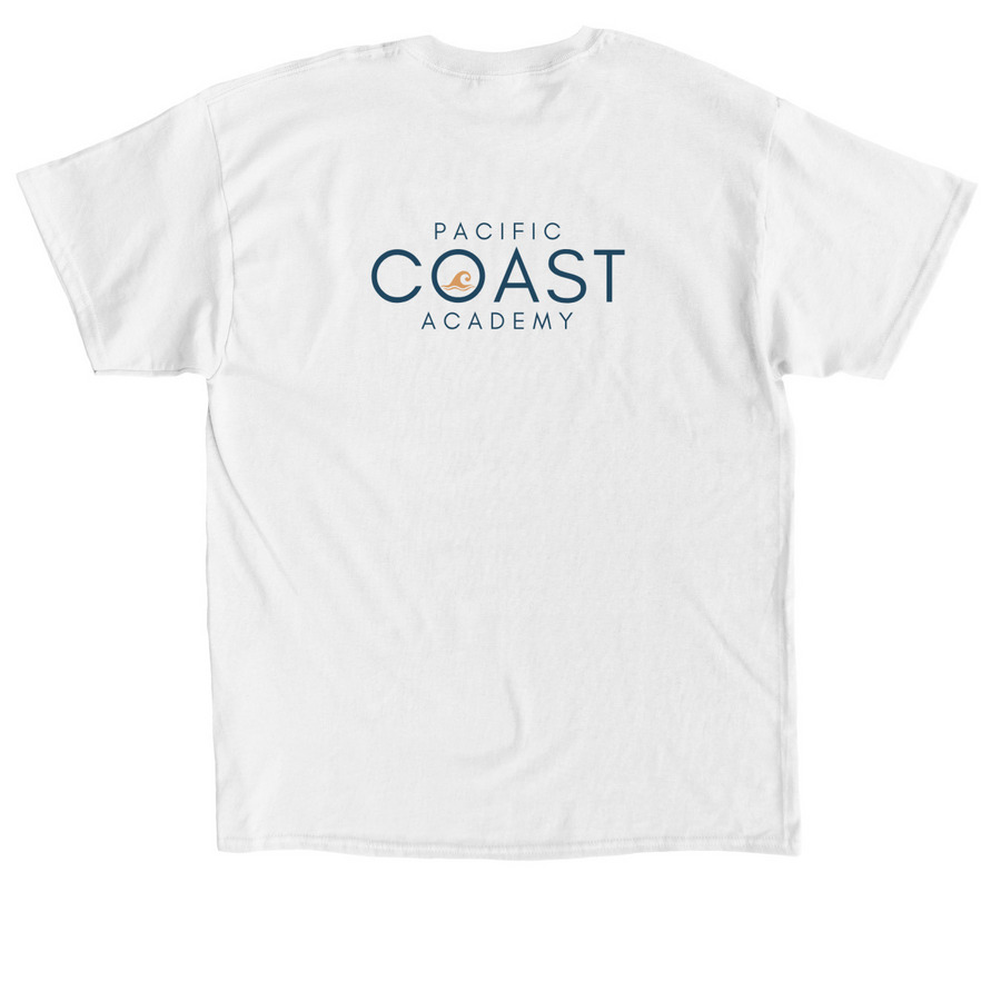 Basic Wave - White, a White Classic Unisex Tee (back-view)