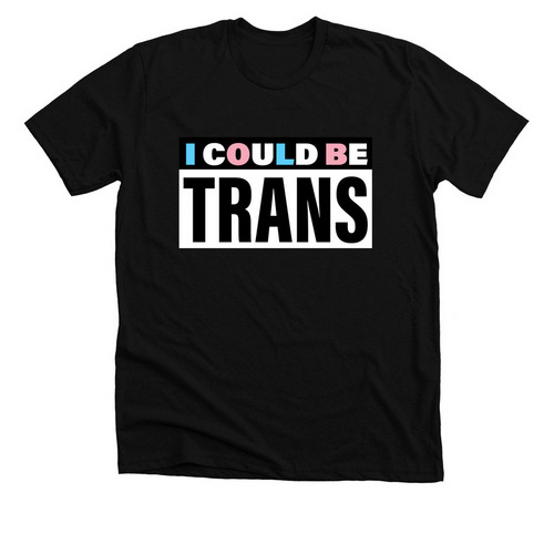 I Could Be Trans T-Shirts, a Solid Black Blend Premium Unisex Tee