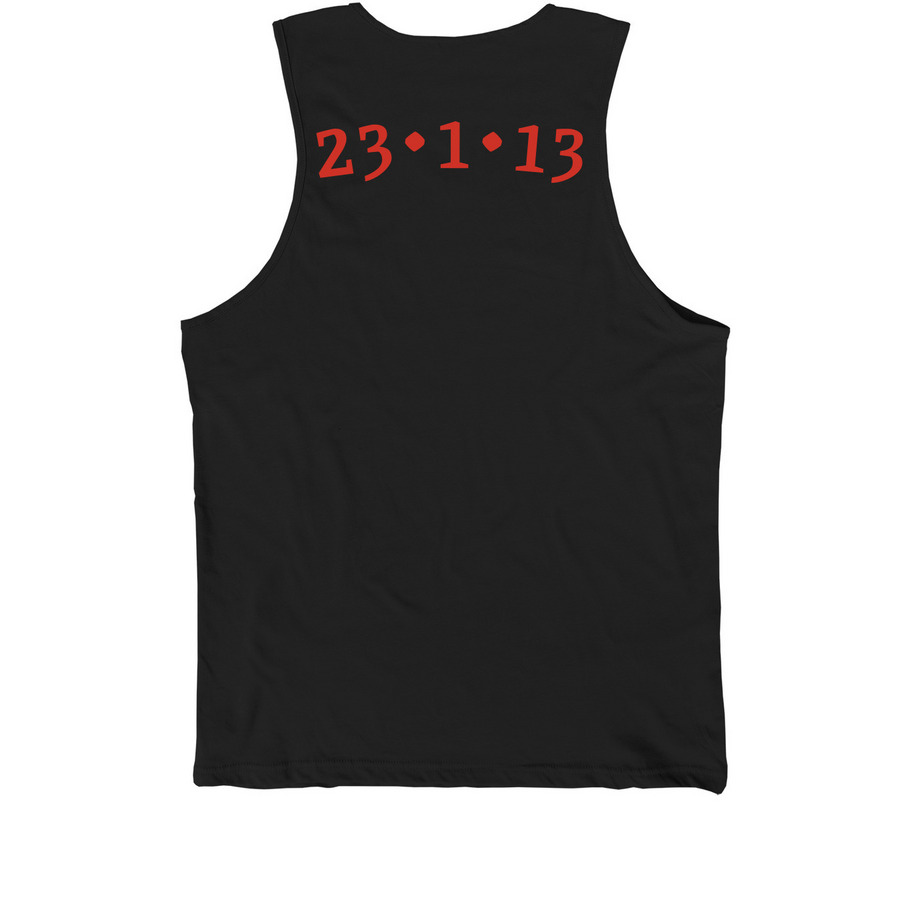 WAM TANKS, a Black Premium Cotton Tank (back-view)
