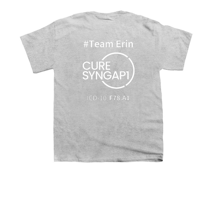 Sprint for Syngap 2026: Team Erin, a Sport Grey Youth Unisex Tee (back-view)