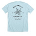 Rudebwoy?s Tee, a Heather Ice Blue Premium Unisex Tee (back-view)