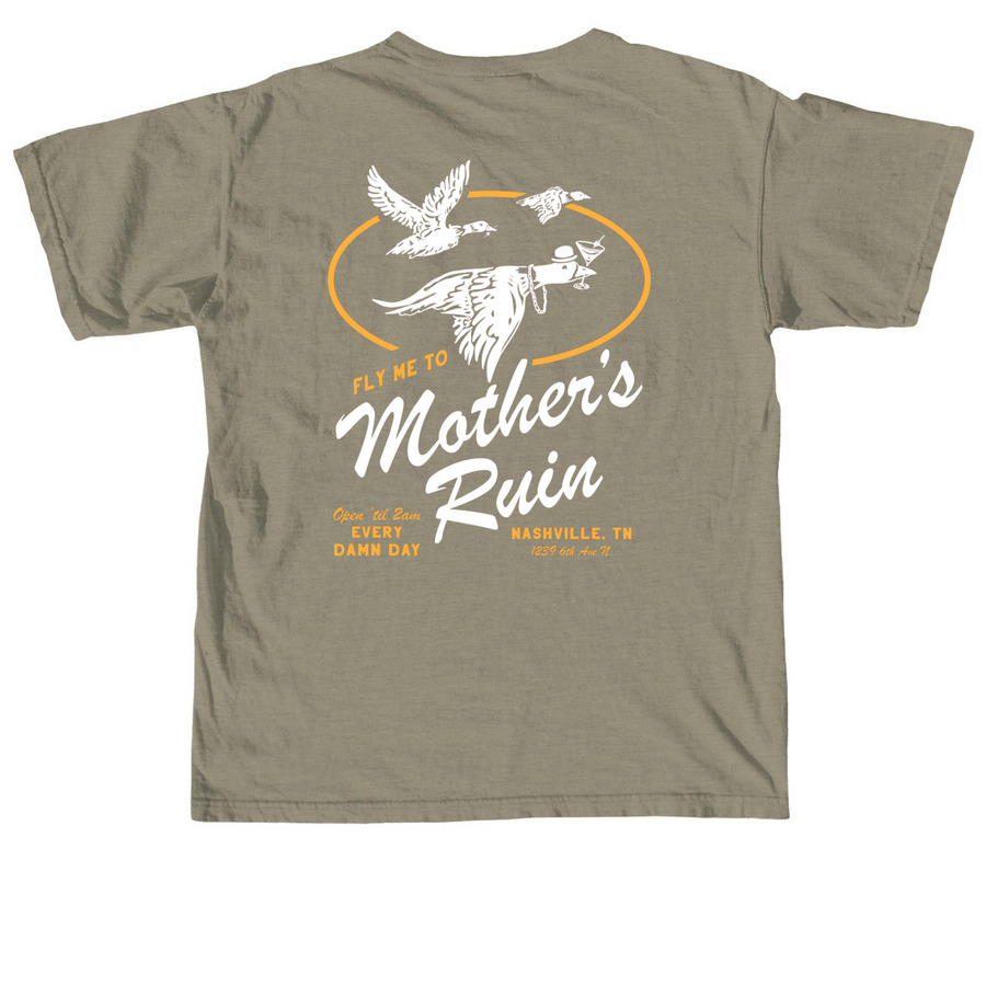 NASHVILLE PAUL SHIRT, a Sandstone Comfort Colors Unisex Tee (back-view)