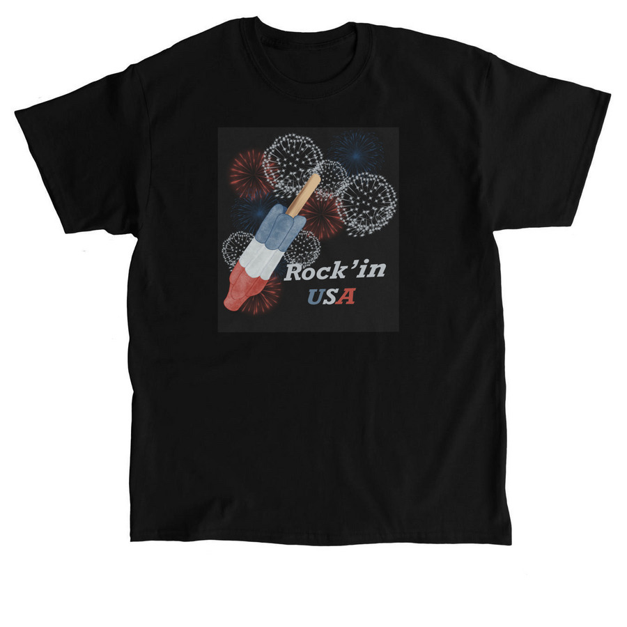 Rock?in USA, a Black Classic Unisex Tee