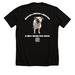 Rescue, Rehab, Rehome, a Solid Black Blend Premium Unisex Tee (back-view)
