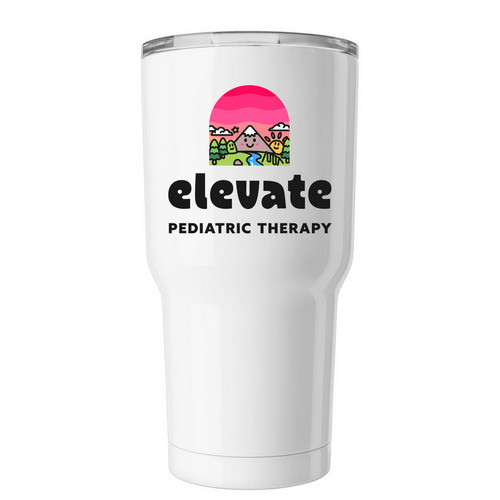 Logo Tumbler, a White Insulated Tumbler
