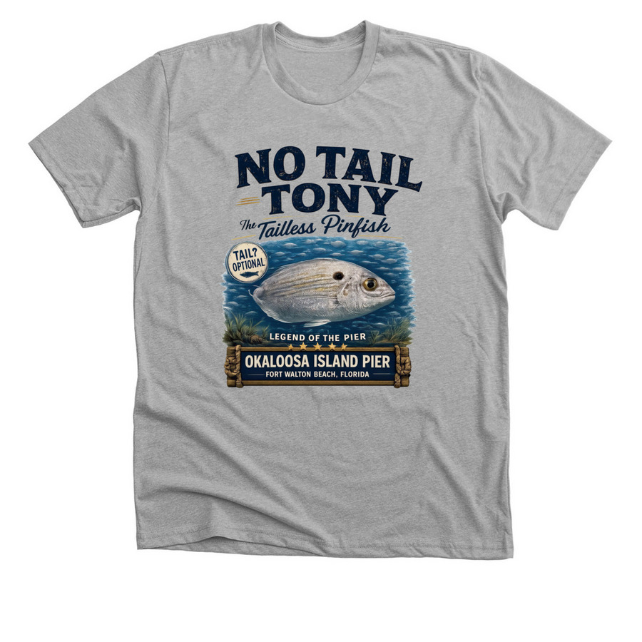 No Tail Tony, a Athletic Heather Premium Unisex Tee