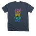 Jesus Said Love Everyone, a Heather Midnight Navy Premium Unisex Tee