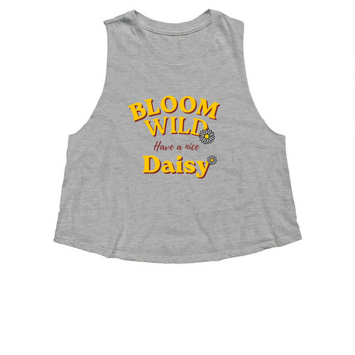 Crop Tops, a Athletic Heather Women's Cropped Racerback Tank