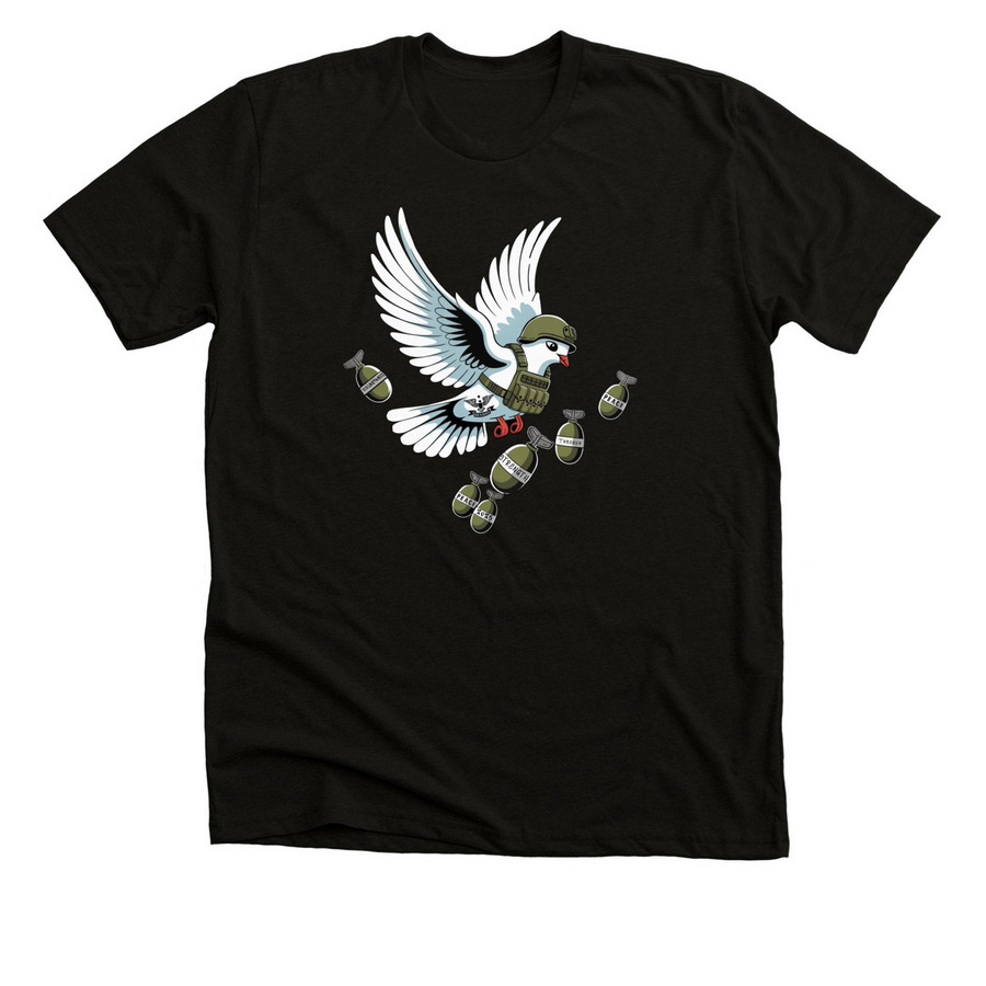Peace Through Strength, a Solid Black Blend Premium Unisex Tee