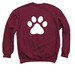 Proverbs 12:10 Animal Rescue Crimson, a Maroon Crewneck Sweatshirt (back-view)