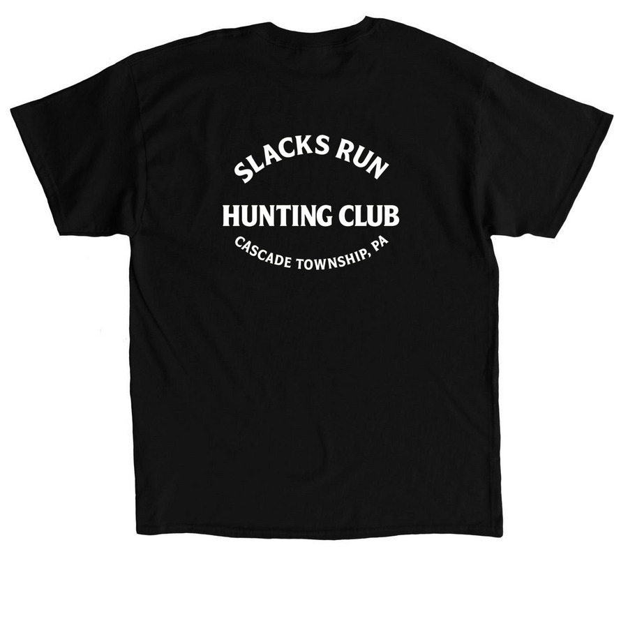 The Steep Road, a Black Classic Unisex Tee (back-view)