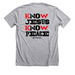 Know Jesus, a Athletic Heather Premium Unisex Tee (back-view)