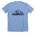 DCN Blueprint, a Heather Carolina Blue Premium Unisex Tee (back-view)