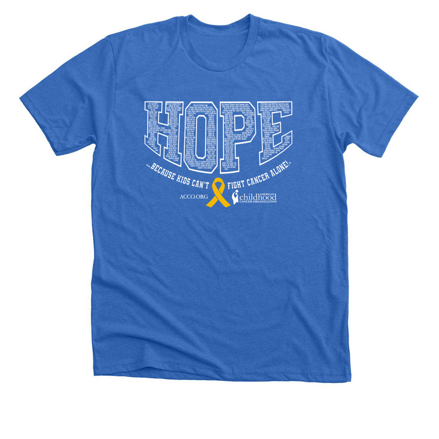 2026 CCAM In Honor HA-JE Names, a Heather True Royal Premium Unisex Tee