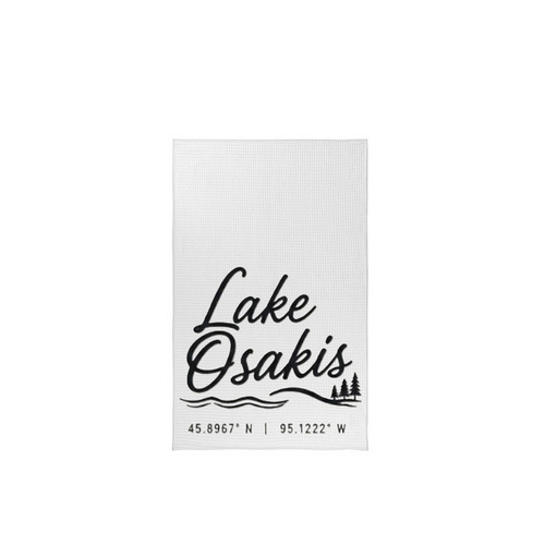 Lake Osakis Tea Towel, a White Tea Towel