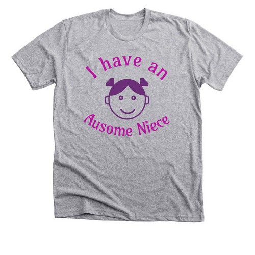 Ausome Niece, a Athletic Heather Premium Unisex Tee