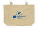 Dark Logo Totes, a Oyster Large Organic Cotton Tote Bag