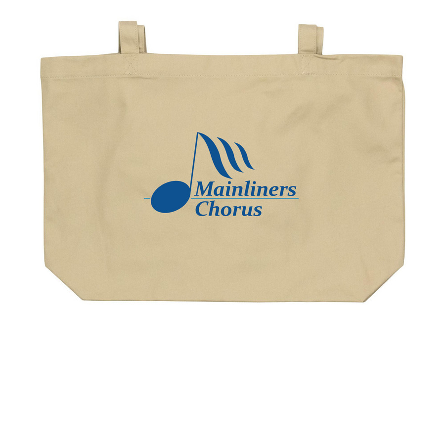 Dark Logo Totes, a Oyster Large Organic Cotton Tote Bag