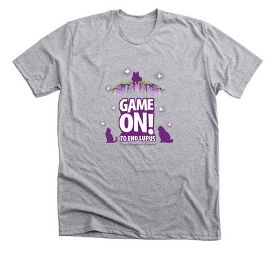 JazCatCove Game to End Lupus (Flowers), a Athletic Heather Premium Unisex Tee