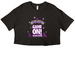 JazCatCove Game to End Lupus (Flowers), a Black Women?s Cropped Cotton Tee