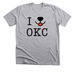 I Love OKC Dog Shirt, a Athletic Heather Premium Unisex Tee