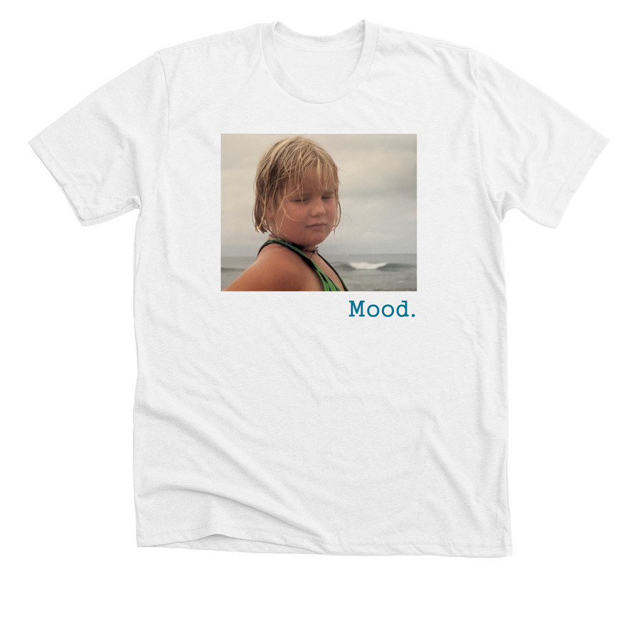 Mood, a Solid White Blend Premium Unisex Tee