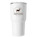 Coalition to Save Catalina Island Deer, a White Insulated Tumbler (back-view)