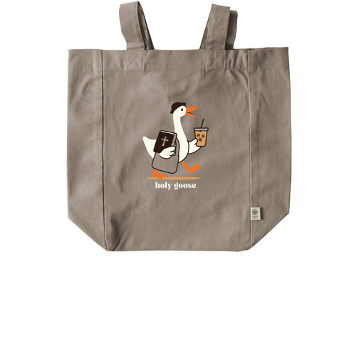 Holy Goose Tote, a Pumice Recycled Cotton Tote Bag