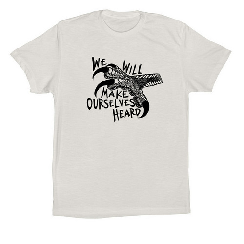 We Speak With Talons, a Vintage White Premium Cotton Tee