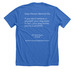 PDO - Awareness 2025, a Heather True Royal Premium Unisex Tee (back-view)