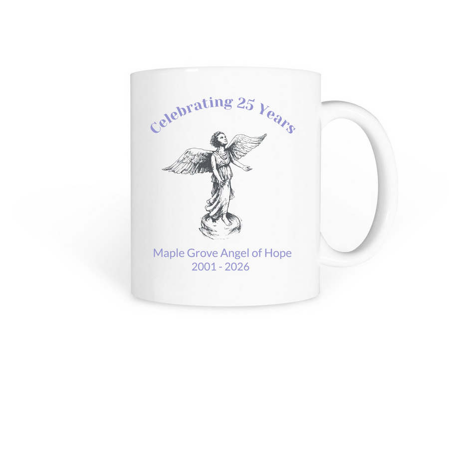 25th Anniversary Mug, a White Coffee Mug