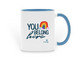 You Belong Here, a Light Blue Two-Tone Ceramic Mug