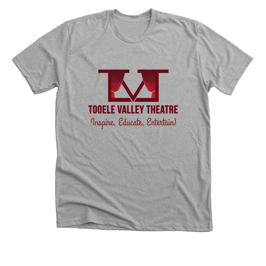 Tooele Valley Theatre, a Athletic Heather Premium Unisex Tee