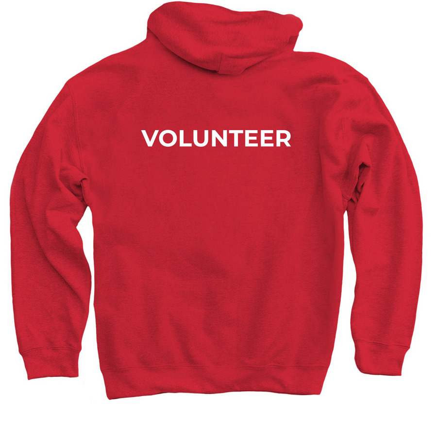 HRA Volunteer Fall/Winter Attire&nbsp;, a Red Pullover Hoodie (back-view)